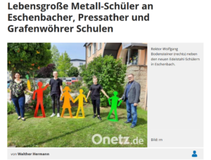 Read more about the article Lebensgroße Metall-Schüler an Eschenbacher, Pressather und Grafenwöhrer Schulen