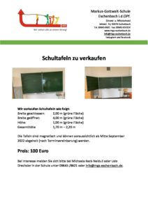 Read more about the article Schultafeln zu verkaufen