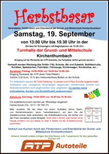 Mehr über den Artikel erfahren Herbstbasar